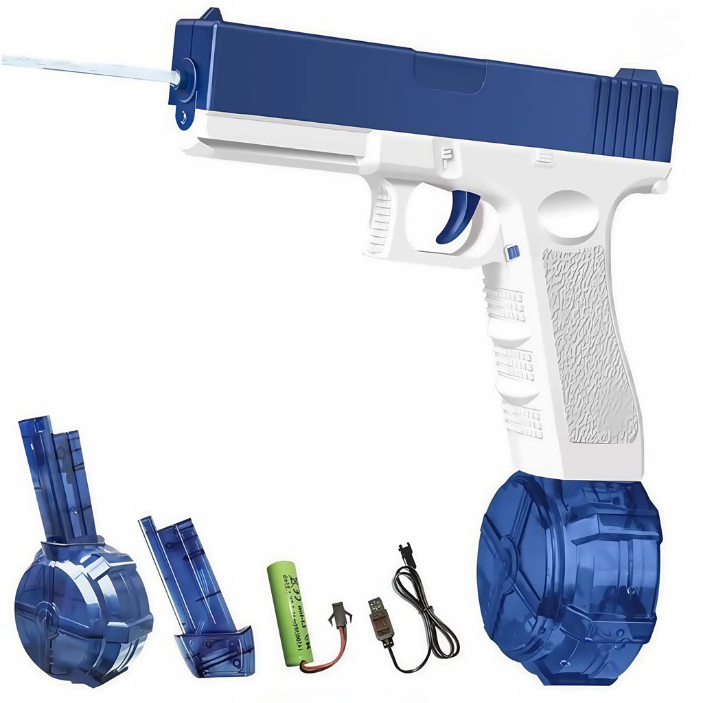 Blue Electric Water Guns for Kids & Adults - High-Pressure Auto Spray for Pool, Beach, Outdoor Fun